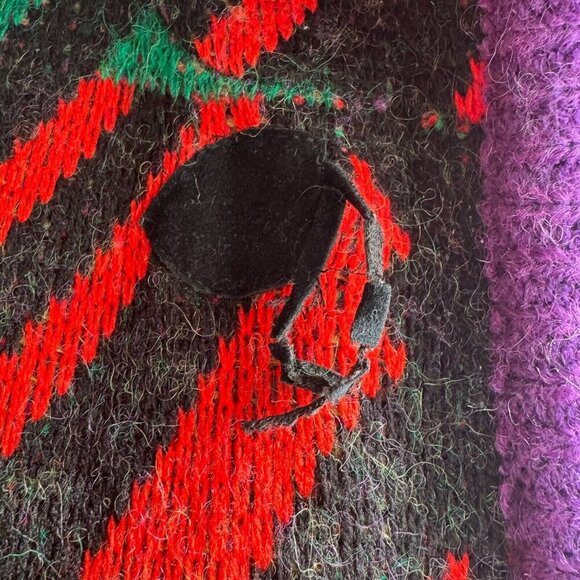 Vintage Falcon Italian Design Southwestern Print Colourful Long Cardigan S - Picture 8 of 10